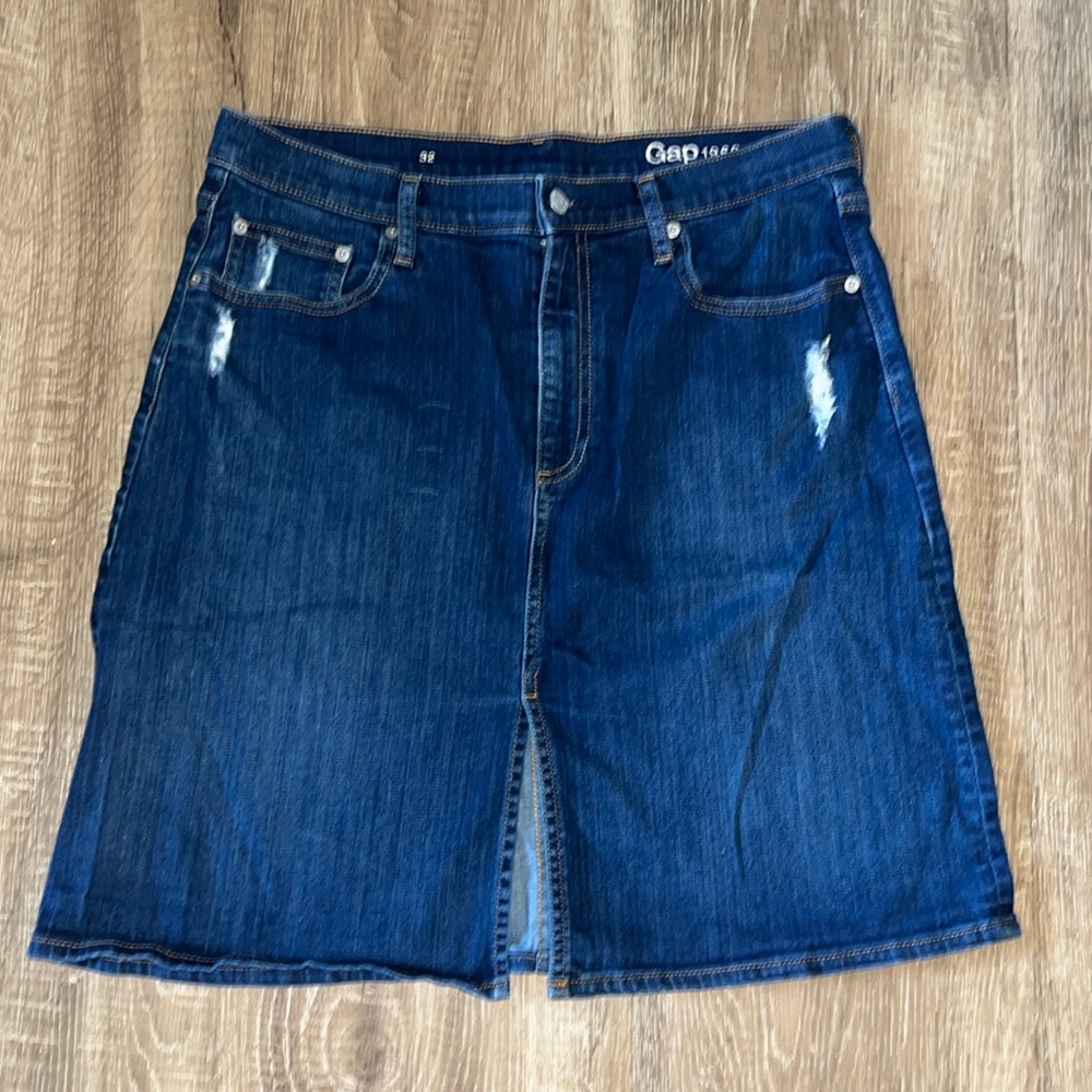 Gap Split Denim Skirt